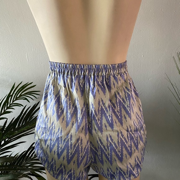 Rayon Crepe Shorts (Periwinkle and Silver) - Picture 3 of 3